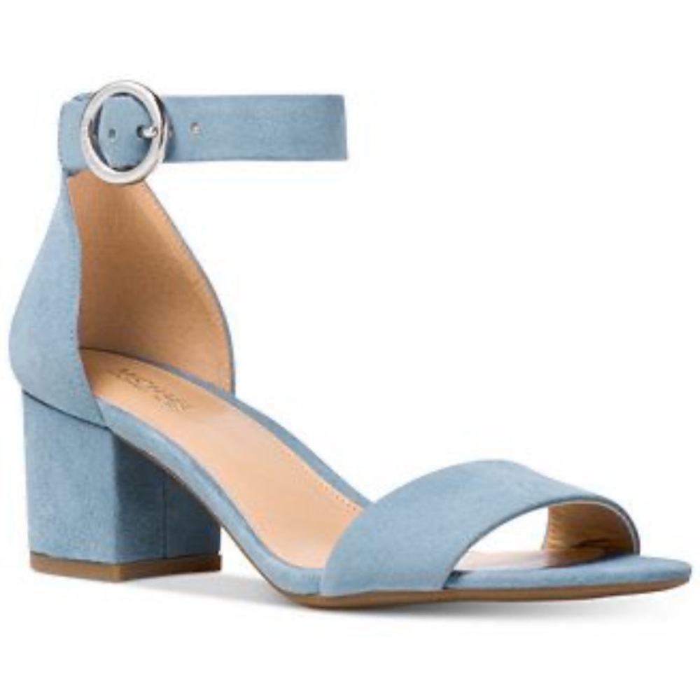 Michael Kora Lena Block Heel Sandal In Pale Blue, Size 7